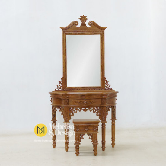 Meja Make Up Kayu Jati Ukiran Jepara