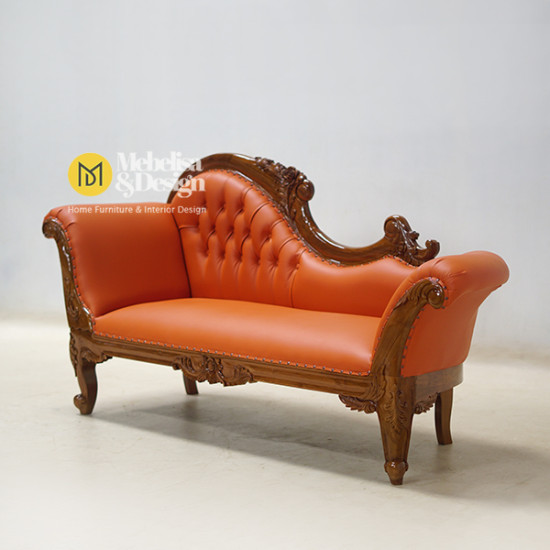 Sofa Santai Depan TV Ukiran Kayu Jati Jepara