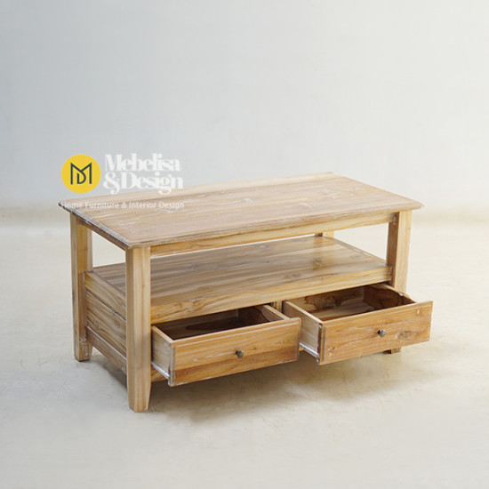 Meja Ruang Tamu Minimalis Jati Rustic Christopher