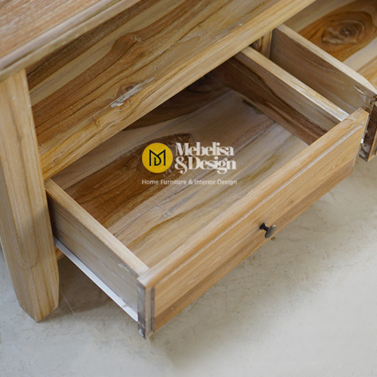 Meja Ruang Tamu Minimalis Jati Rustic Christopher