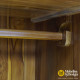Lemari Pakaian 4 Pintu Sliding Minimalis Jati