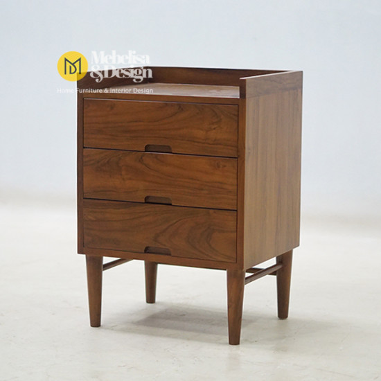 Meja Nakas Bedside Minimalis Jati Saskia