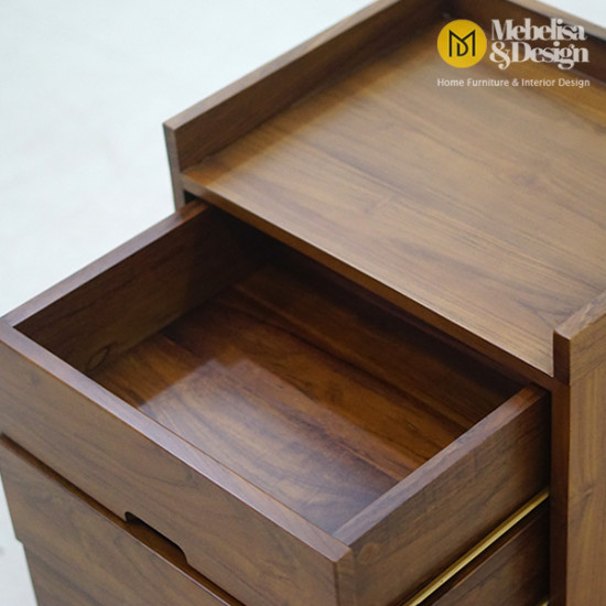 Meja Nakas Bedside Minimalis Jati Saskia