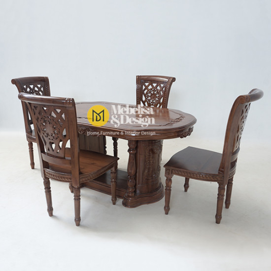 Set Kursi Meja Makan 4k Salina Gendong