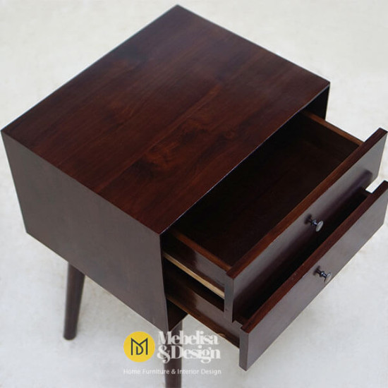 Meja Nakas Retro Modern Jati Jepara