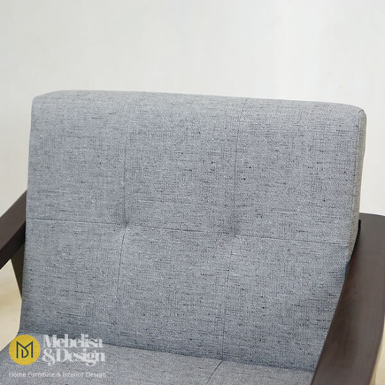 Sofa Santai Single Depan TV Scandinavian Jati