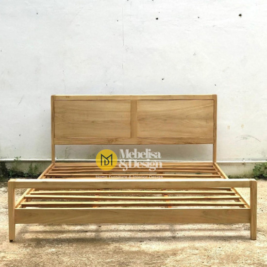 Dipan Tempat Tidur Minimalis Jati Bleaching Nordic