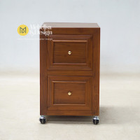 Meja Nakas Laci Minimalis Jati Roda