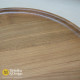 Industrial Round Table Teak Iron Leg Industrial Round Table Teak Iron Leg