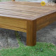 Recycled Teak Wood Bed Frame With Rattan Combination