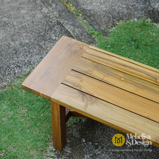 Recycle Teak Minimalist Outdoor Long Bench Chair Recycle Teak Minimalist Outdoor Long Bench Chair