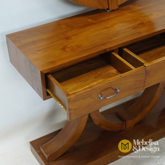 Set Meja Konsul Dan Cermin Minimalis Modern 3 Laci