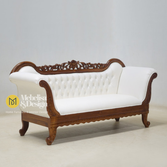 Sofa Bangku Santai Kayu Jati Ukiran Jepara