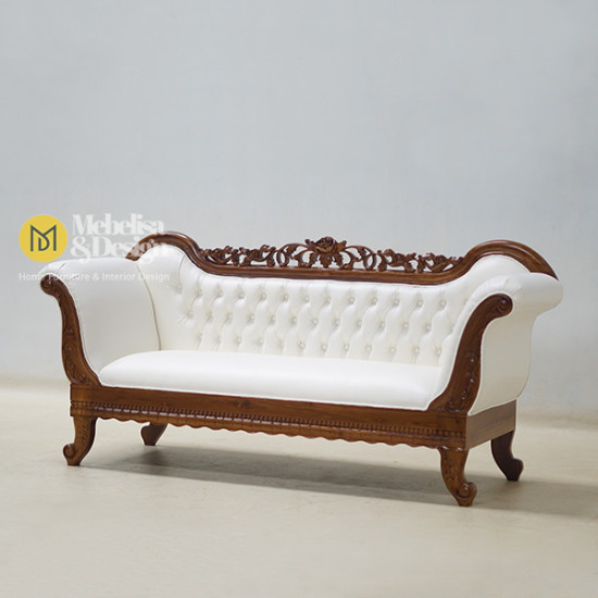 Sofa Bangku Santai Kayu Jati Ukiran Jepara