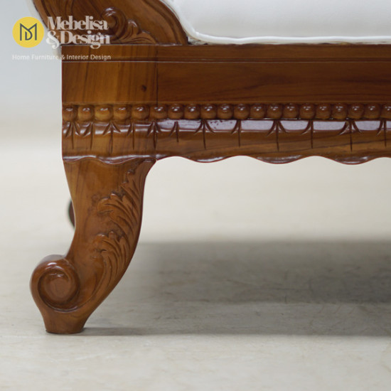 Sofa Bangku Santai Kayu Jati Ukiran Jepara