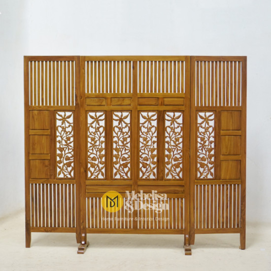 Pembatas Ruangan Minimalis Kayu Jati Jepara