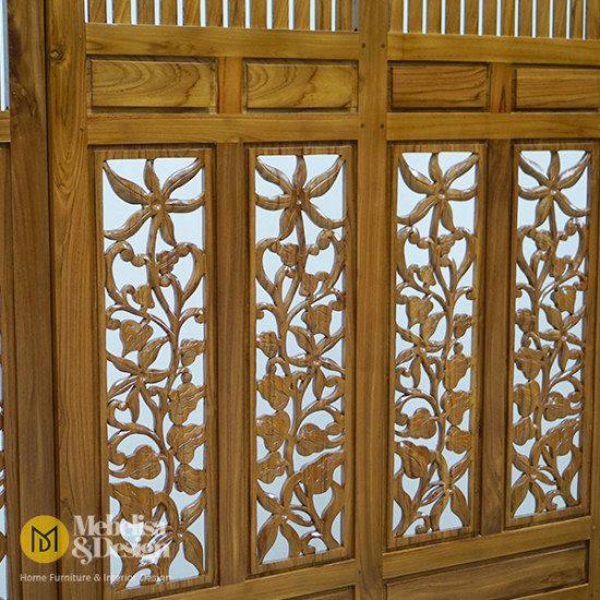 Pembatas Ruangan Minimalis Kayu Jati Jepara