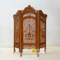 Sketsel Pembatas Ruangan Ukiran Wayang Kayu Jati