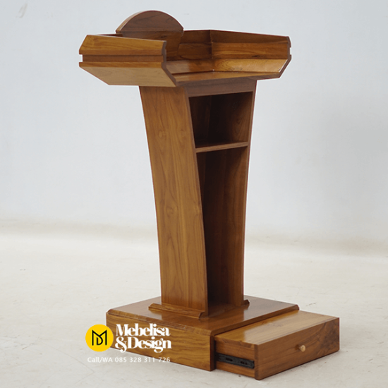 Meja Mimbar Podium Kantor Kayu Jati Jepara