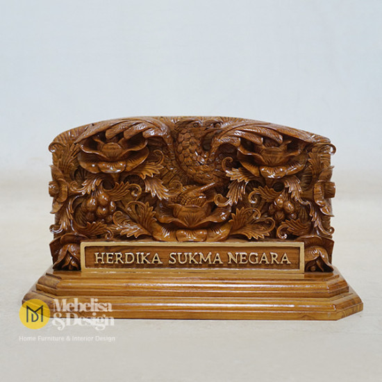 Papan Nama Ukir Relief Kayu Jati Jepara