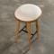 Aida Barstool Kursi Bar Bulat Retro Mid-Century Jati