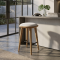 Aida Barstool Kursi Bar Bulat Retro Mid-Century Jati