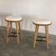 Aida Barstool Kursi Bar Bulat Retro Mid-Century Jati Aida Barstool Kursi Bar Bulat Retro Mid-Century Jati
