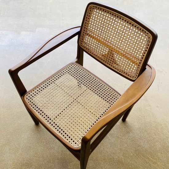 Aidan Armchair Kursi Aksen Kombinasi Anyaman Rotan