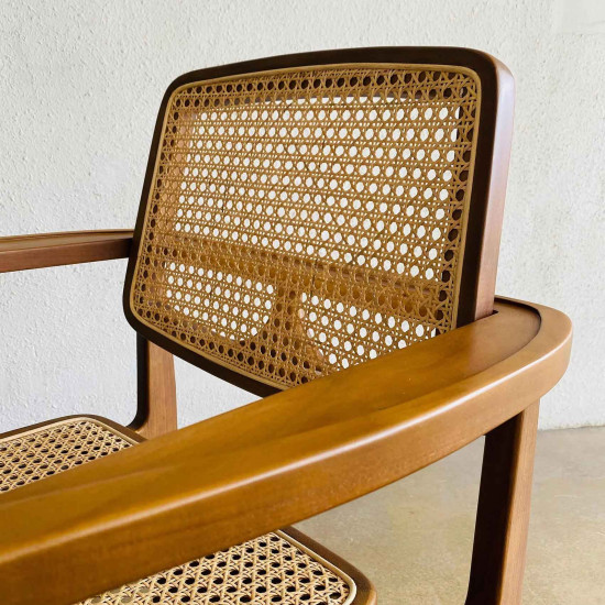 Aidan Armchair Kursi Aksen Kombinasi Anyaman Rotan