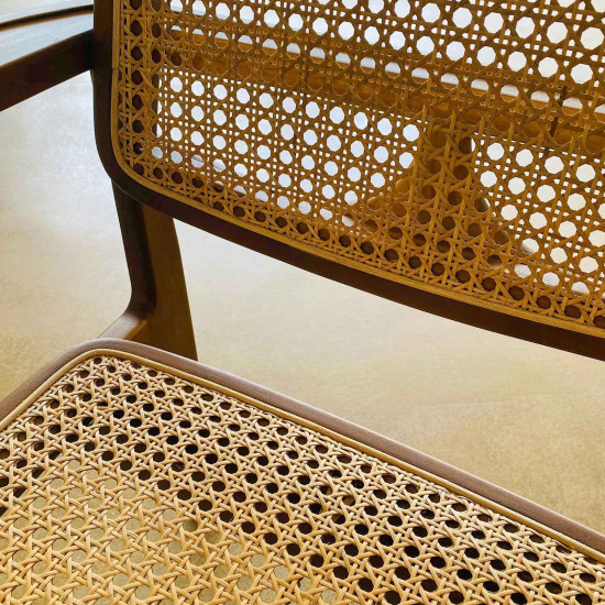 Aidan Armchair Kursi Aksen Kombinasi Anyaman Rotan