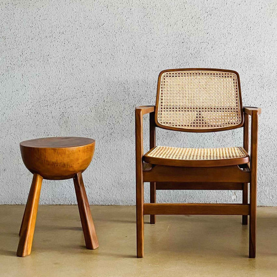 Aidan Armchair Kursi Aksen Kombinasi Anyaman Rotan