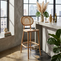Alano Bar Stool Kursi Bar Retro Solid Base