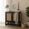 Alba Cabinet Black & Bleach 90 x 45 x 90 cm