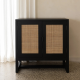 Alba Cabinet Black & Bleach 90 x 45 x 90 cm