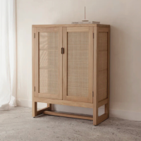 Alba Teak Rattan Cabinet Natural