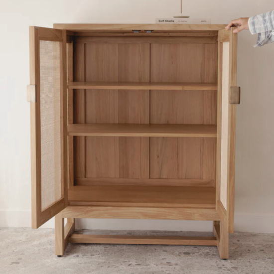Alba Reclaimed Teak Rattan Cabinet