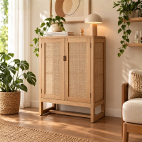 Alba Teak Rattan Cabinet Natural