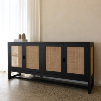 Alda 4-Door Buffet – Black & White