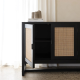 Alda 4-Door Buffet – Black & White
