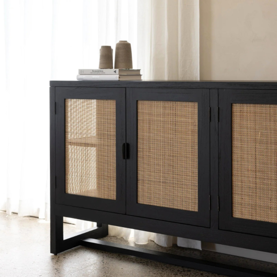 Alda 4-Door Buffet – Black & White