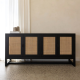 Alda 4-Door Buffet – Black & White