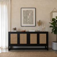 Alda 4-Door Buffet – Black & White