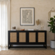 Alda 4-Door Buffet – Black & White Alda 4-Door Buffet – Black & White