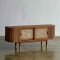 Aleza TV Console Bufet Meja TV Vintage Modern 2 Pintu Anyaman