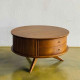 Aliza Coffee Table Meja Kopi Ruang Tamu Bulat Kayu Jati