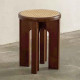 Aman Stool Bangku Stool Bundar Kayu Jati Kombinasi Anyaman Aman Stool Bangku Stool Bundar Kayu Jati Kombinasi Anyaman