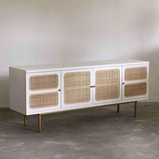 Amano TV Console Bufet TV Minimalis Modern Duko Putih