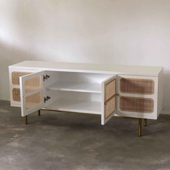 Amano TV Console Bufet TV Minimalis Modern Duko Putih