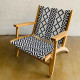 Amara Lounge Chair Kursi Santai Kayu Jati Kombinasi Anyaman