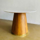 Amun Dining Table Meja Makan Marmer Bundar Kayu Solid